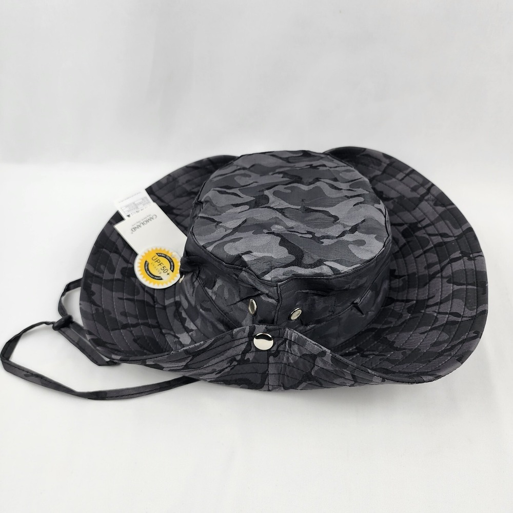 Camoland fishing bucket hat Camo Gray Breathable SPF 50 Fine Polyester Quick Dry - Picture 3 of 6